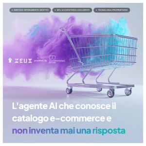 Conversational Design presenta Zeus all'8° Global Summit Digital Marketing & Ecommerce: l'agente AI che conosce il catalogo e non inventa mai una risposta